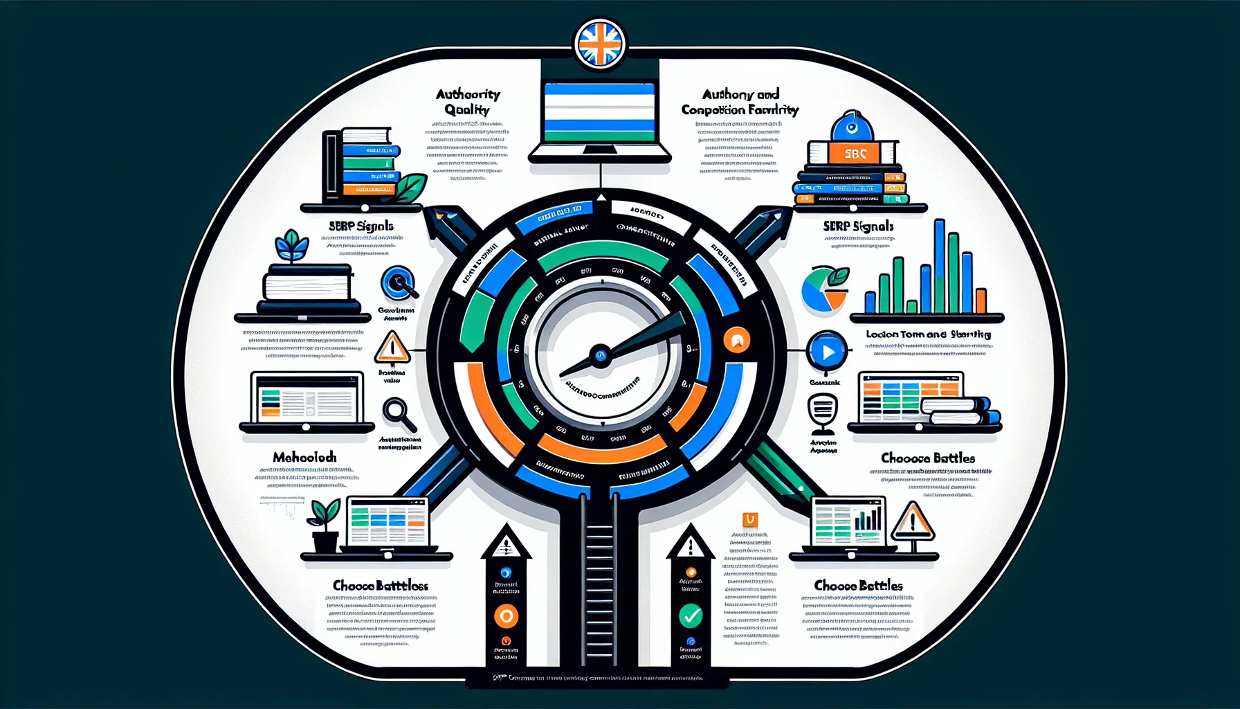 flowchart-infographic-of-a-uk-keyword-competition-analyzer-with-serp-and-scorecard - MyMarketr.io